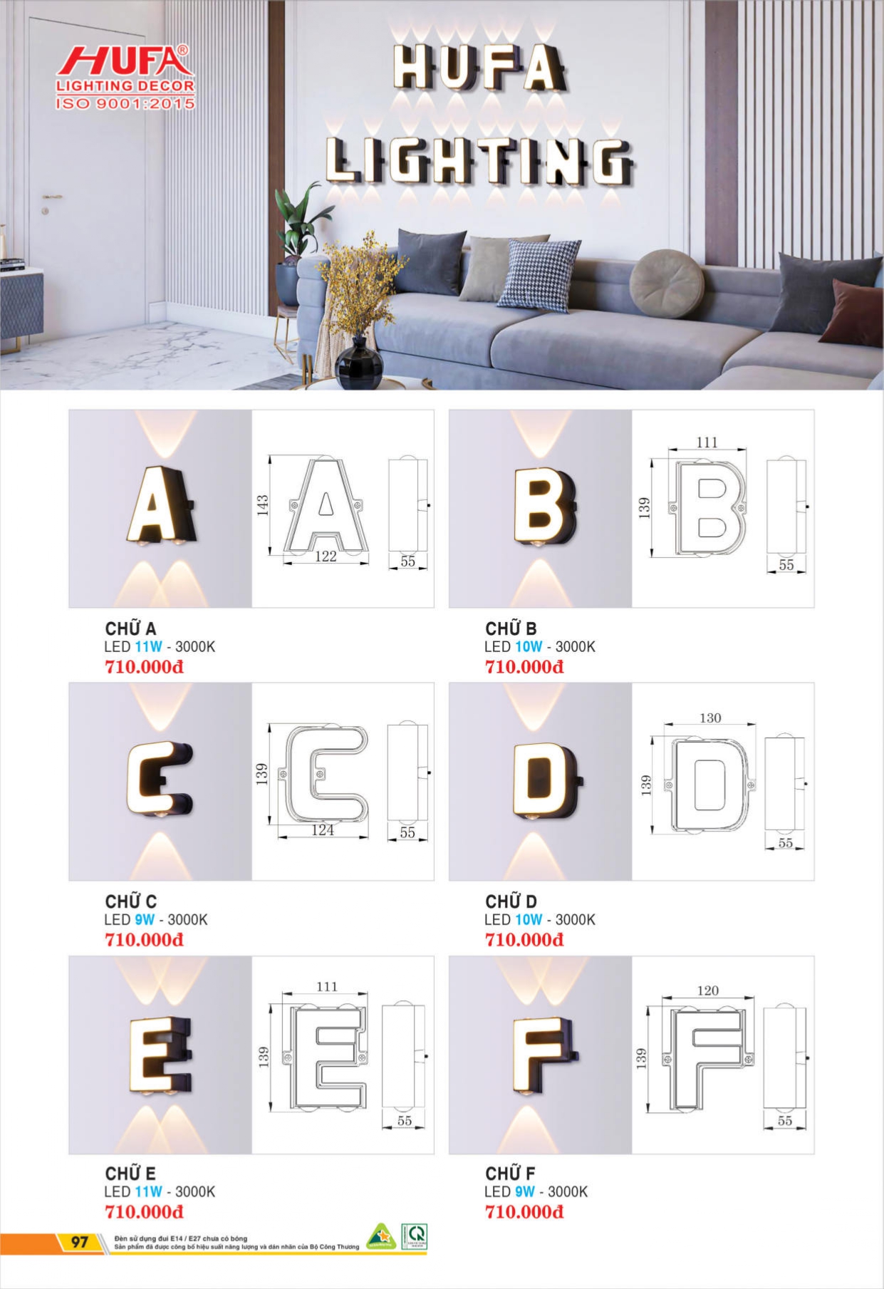 Bảng giá đèn LED HUFA 2026